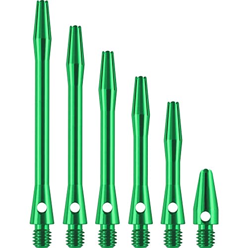 DESIGNA DARTS Dart-Schäfte aus Metall, eloxiertes Aluminium, mittelgroß, grün, 47 mm, 3 Sets von DESIGNA DARTS