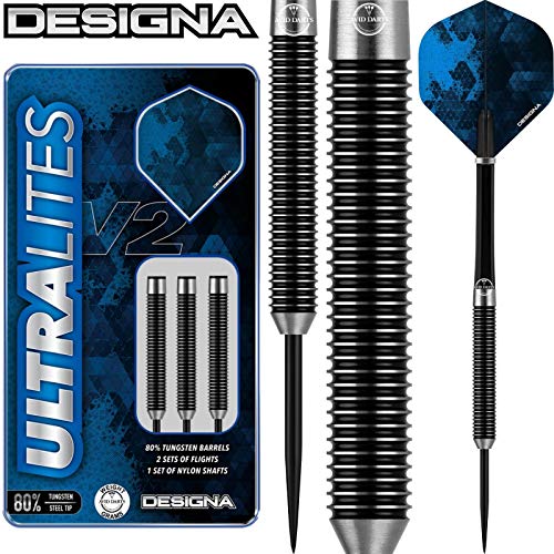 Designa Dartpfeile Ultralite V2 Steel Tip, 16g von DESIGNA DARTS