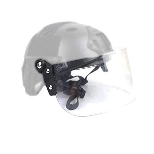 DETECH Taktische Helmbrille Klare Riot Visor Face Shield-Schutzbrille Airsoft Paintball-Zubehör von DETECH