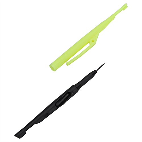 DEWIN Hakenentferner, 2 Stück Stiftförmiger Kunststoffhakenentferner Disgorger Fishing Extractor mit Knot Picker von DEWIN