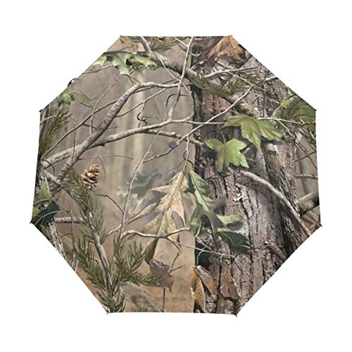 DEZIRO Realtree Tarnfarben-Hintergrund, dreifach gefaltet, Regenschirm, automatisches Öffnen, winddicht, wasserdicht von DEZIRO
