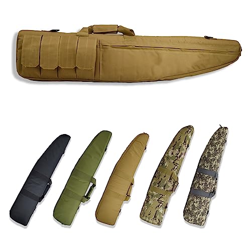 DFANCE Military War Game Taktische Waffentasche Durable Wasserdicht Jagdausrüstung,Air Rifle Case Firearm Transport Bag Long Rifle-Cases for Fishing Hunting,Khaki,118cm von DFANCE