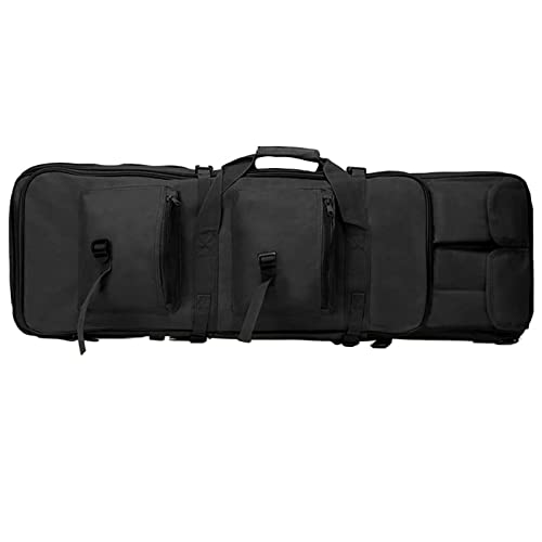 DFANCE wasserdichte Gewehrtasche 2 Langwaffen,Taktische Waffentasche Armee Airsoft,Taktische Gewehrtasche Doppel,Langwaffentasche Futteral,for Lagerung und Transport,Schwarz,120cm/47.2in von DFANCE