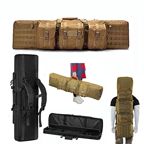 Double Rifle Bag Case,Gewehr Futteral Langwaffen,93 cm/108 cm/118cm/140cm 600D Oxford Fabric Shotgun case,case Long Weapons,Airsoft Weapons Backpack,Soft Padded Rifle case von DFANCE