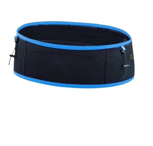 Laufgürtel-Hüfttasche, Hüfttasche for Wandern, Radfahren, Sport, mit verstellbarem Gurt, Leichter Laufrucksack(Color:Black-Blue LXL) von DFJOENVLDKHFE