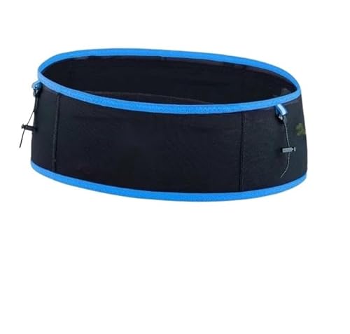 Laufgürtel-Hüfttasche, Hüfttasche for Wandern, Radfahren, Sport, mit verstellbarem Gurt, Leichter Laufrucksack(Color:Black-Blue ML) von DFJOENVLDKHFE