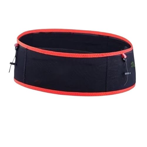 Laufgürtel-Hüfttasche, Hüfttasche for Wandern, Radfahren, Sport, mit verstellbarem Gurt, Leichter Laufrucksack(Color:Black-Red SM) von DFJOENVLDKHFE