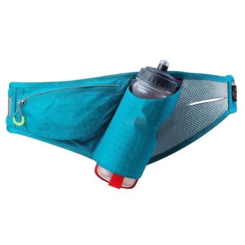 Laufgürtel-Hüfttasche, Hüfttasche for Wandern, Radfahren, Sport, mit verstellbarem Gurt, Leichter Laufrucksack(Color:Blue WithBottle) von DFJOENVLDKHFE