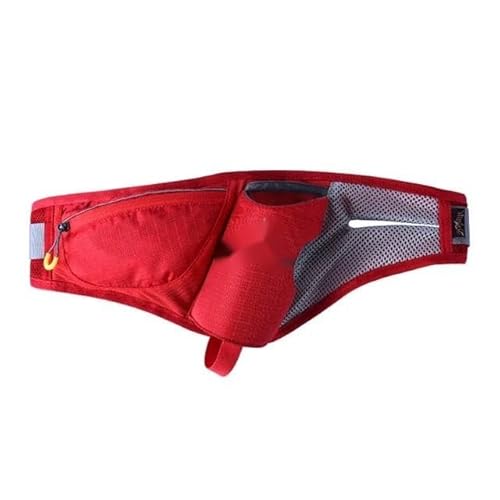Laufgürtel-Hüfttasche, Hüfttasche for Wandern, Radfahren, Sport, mit verstellbarem Gurt, Leichter Laufrucksack(Color:E849 Red) von DFJOENVLDKHFE