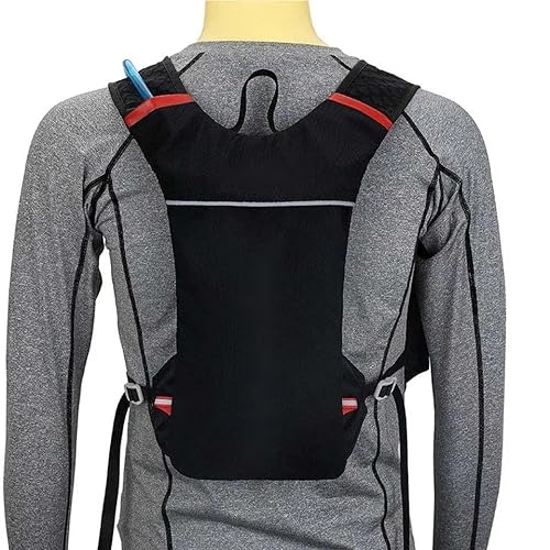 Laufgürtel-Hüfttasche, Hüfttasche for Wandern, Radfahren, Sport, mit verstellbarem Gurt, Leichter Laufrucksack(Color:Gray with Water Bag) von DFJOENVLDKHFE