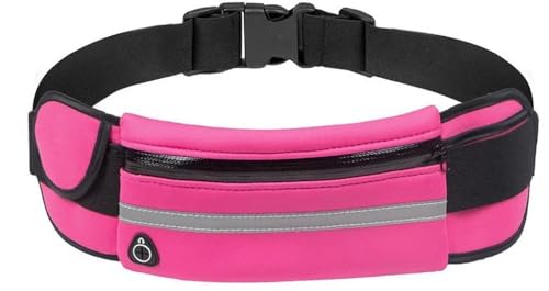 Laufgürtel-Hüfttasche, Hüfttasche for Wandern, Radfahren, Sport, mit verstellbarem Gurt, Leichter Laufrucksack(Color:Pink) von DFJOENVLDKHFE