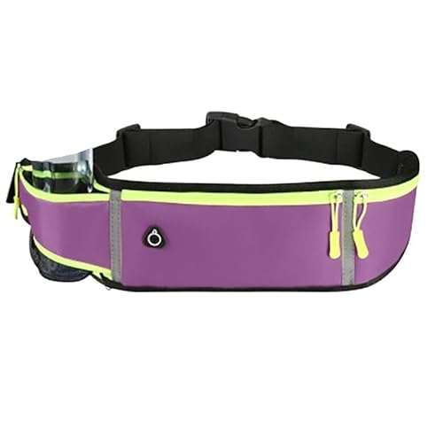 Laufgürtel-Hüfttasche, Hüfttasche for Wandern, Radfahren, Sport, mit verstellbarem Gurt, Leichter Laufrucksack(Color:Purple hold Water) von DFJOENVLDKHFE