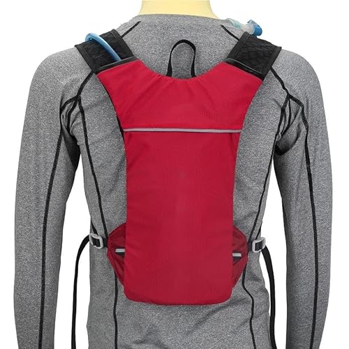 Laufgürtel-Hüfttasche, Hüfttasche for Wandern, Radfahren, Sport, mit verstellbarem Gurt, Leichter Laufrucksack(Color:Red with Water Bag) von DFJOENVLDKHFE