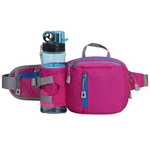 Laufgürtel-Hüfttasche, Hüfttasche for Wandern, Radfahren, Sport, mit verstellbarem Gurt, Leichter Laufrucksack(Color:Rose RED) von DFJOENVLDKHFE