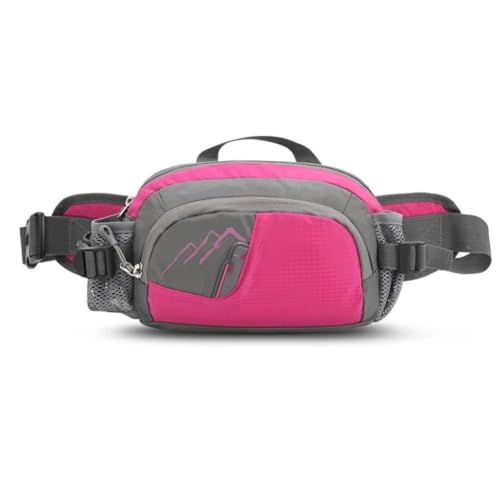 Laufgürtel-Hüfttasche, Hüfttasche for Wandern, Radfahren, Sport, mit verstellbarem Gurt, Leichter Laufrucksack(Color:Rose Red) von DFJOENVLDKHFE