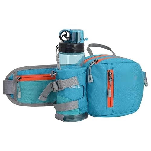 Laufgürtel-Hüfttasche, Hüfttasche for Wandern, Radfahren, Sport, mit verstellbarem Gurt, Leichter Laufrucksack(Color:Sky Blue) von DFJOENVLDKHFE