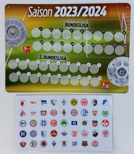 DFL Fussball Bundesliga Magnettabelle 1. Liga und 2. Liga Saison 2023 2024 von DFL