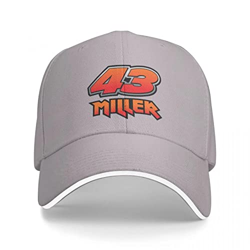 DFRIZ Baseballkappe Jack Miller 43 Kappe Baseballkappe Trucker-Mütze Rugby-Mütze für Männer Frauen von DFRIZ