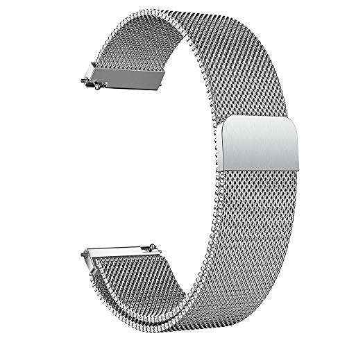 DHDHWL Uhrenarmband aus Edelstahl mit Schnellverschlussstiften – Metallgewebe – S61 – Breiten: 14 mm, 16 mm, 18 mm, 20 mm, 22 mm, 24 mm, silber, 14 mm von DHDHWL