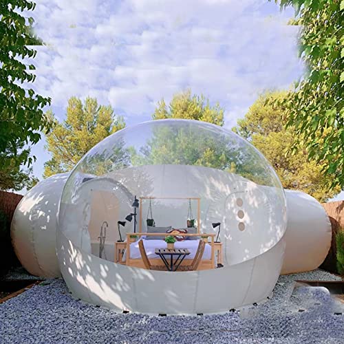 DHJKCBH Aufblasbares Blasenzelt, 4 m/5 m Durchmesser, transparentes mobiles Campingzelt für den Außenbereich, aufblasbares Sternenhaus, 4 m von DHJKCBH