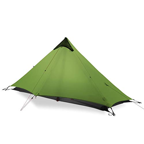 DHJKCBH Zelt 1 Person Outdoor Ultraleichtes Campingzelt 3-Jahreszeiten-Zelt ohne Stange für Wanderreisen von DHJKCBH