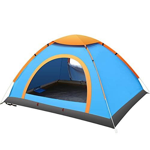 Pop-Up-Zelt, öffnet das vollautomatische Campingzelt in 2 Sekunden, Outdoor-Sonnenschutz mit Tragetasche, UV-Schutz, geeignet für Familiengarten/Camping/Angeln, grün, 3 bis 4 Personen von DHJKCBH