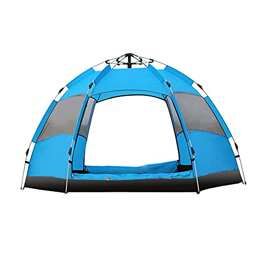 Sechseckiges Zelt, automatisch öffnendes Pop-up-Zelt, Outdoor-Campingzelt, doppelschichtig, tragbar, leicht, Rucksackzelt, Sonnenschutz, Unterschlupf, Strandzelt von DHJKCBH