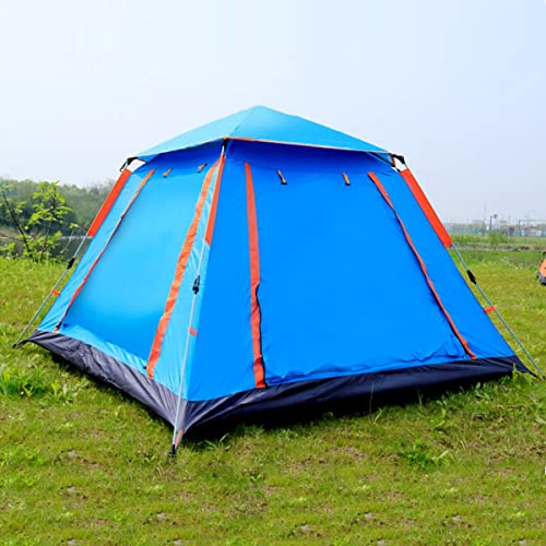Zelt für Familien, 5–6 Personen, Campingzelte, doppelschichtiges Zelt mit Veranda-Schatten, Sonnenschutz, Pop-Up-Zelt mit fortschrittlicher Belüftung, Verwendung im Garten im Freien von DHJKCBH