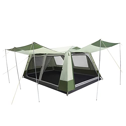 Zelte 435 * 285 * 195 cm großes Campingzelt im Freien, Haus im Freien, Zwei Zimmer und EIN Wohnzimmer, großer Raum für 4–8 Personen, automatisches Regendach-Zelt von DHJKCBH