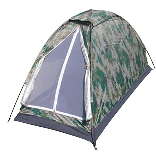 Zelte Outdoor-Camouflage-Zelt, Strandzelt, Campingzelt für 1 Person, einlagiges Polyestergewebe, wasserdichte Zelte, Tragetasche von DHJKCBH