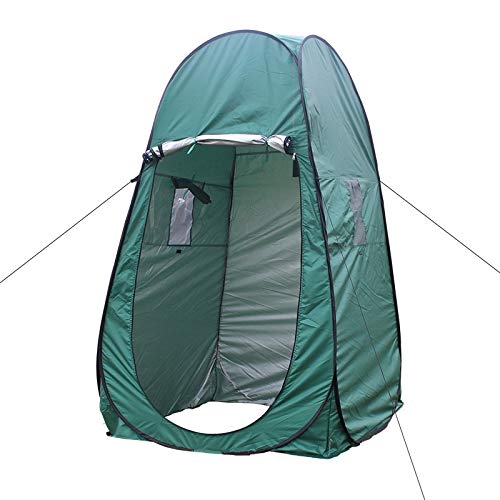 Zelte für Camping, tragbar, Sichtschutz, Dusche, Toilette, Camping, Pop-Up-Zelt, Tarnung/UV-Funktion, Outdoor-Umkleidezelt/Fotozelt, Grün und Blau von DHJKCBH