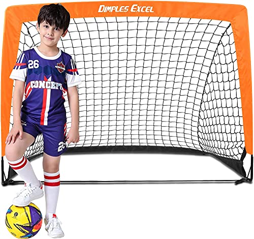 Dimples Excel Fussballtor Pop Up Fussballtore für Kinder Garten Fussball Tor Football Ball Tore x1, 4'×3' von DIMPLES EXCEL