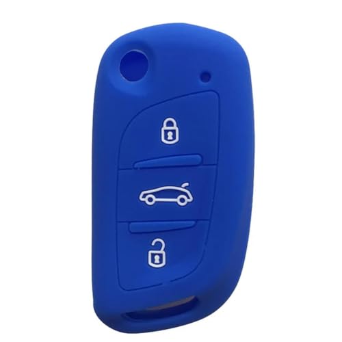 DINGYXIN Silikon-Autoschlüsseletui-Abdeckungsschale, für Citroen C4 C5 X7 C3 für Peugeot 408 407 308 3008 5008 Schlüsselanhänger-Schlüsselhalter von DINGYXIN