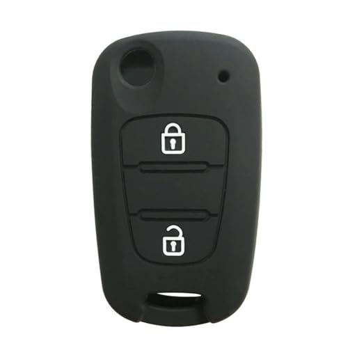 DINGYXIN Silikonkautschuk-Autoschlüsseletui-Halterabdeckung, für Hyundai Verna für Kia Picanto 2-Tasten-Fernschlüsselgehäuse von DINGYXIN