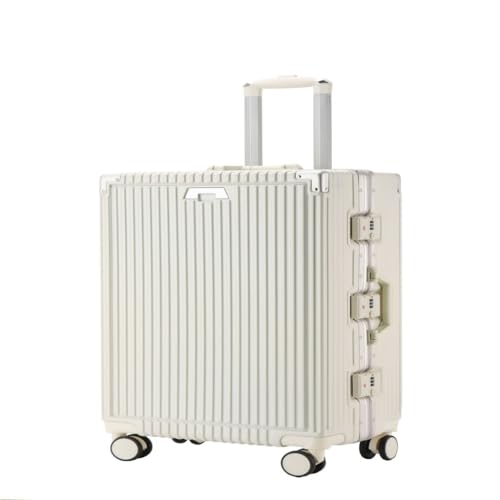 DINGYanK Koffer 50,8 cm Trolley Koffer für Damen und Herren, 61 cm Geschenk Trolley Koffer, Business Boarding Koffer, weiß, 61 cm von DINGYanK