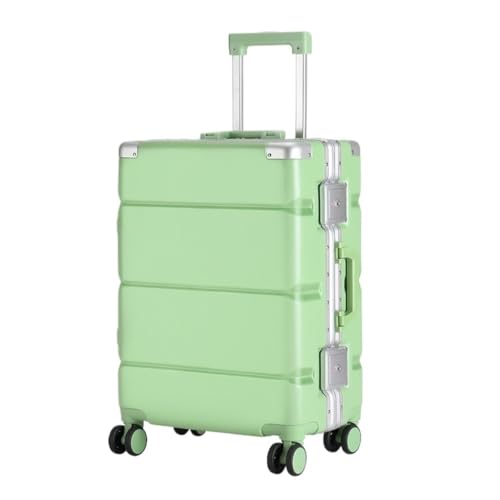 DINGYanK Koffer Einfarbiger Koffer, Trolley-Koffer, Universal-Rad-Boarding-Koffer, Aluminiumrahmen-Koffer, Passwort-Koffer Suitcase (Color : A, Size : 20in) von DINGYanK