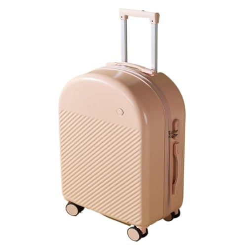 DINGYanK Koffer Gepäck Neue Trolley-Koffer Langlebige Passwortbox Ins Herren- und Damen-Ledergepäcktaschen Robuste Produkte Suitcase (Color : Pink, Size : 26in) von DINGYanK