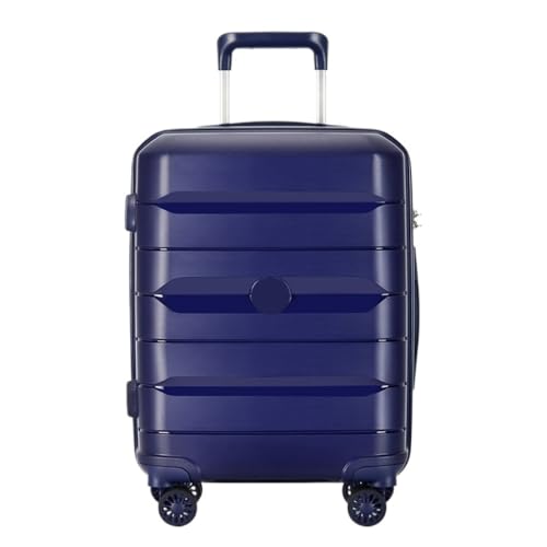 DINGYanK Koffer Hochwertiger Trolley-Koffer mit Aluminiumrahmen, 20/24/28-Zoll-Boarding-Koffer, Internet-Promi-Koffer Suitcase (Color : Blue, Size : 24in) von DINGYanK