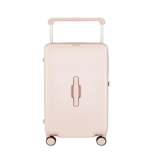 DINGYanK Koffer Koffer-Trolley, robust und langlebig, verdickter Koffer, Passwort-Ledertasche, Universalräder Suitcase (Color : Pink, Size : 28in) von DINGYanK