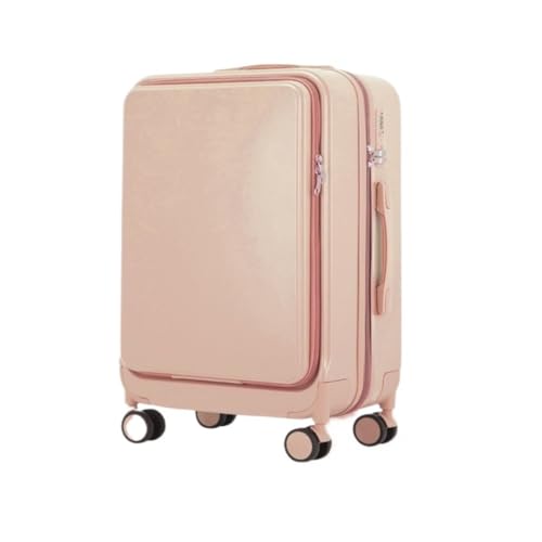 DINGYanK Koffer Multifunktionaler Koffer-Trolley for Männer, Robuster Und Langlebiger Studenten-Universal-Rad-Passwort-Koffer Suitcase (Color : Pink, Size : 20in) von DINGYanK