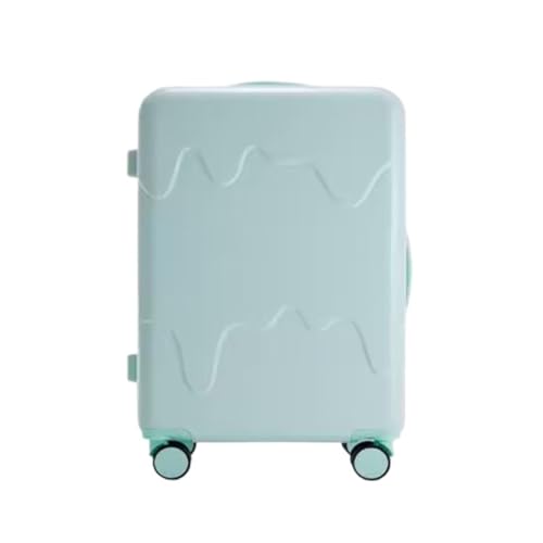 DINGYanK Koffer Multifunktionaler Trolley-Koffer, geräuschloser Radkoffer mit Getränkehalter, Lade-Boarding-Passwort-Koffer Suitcase (Color : Blue, Size : 26in) von DINGYanK