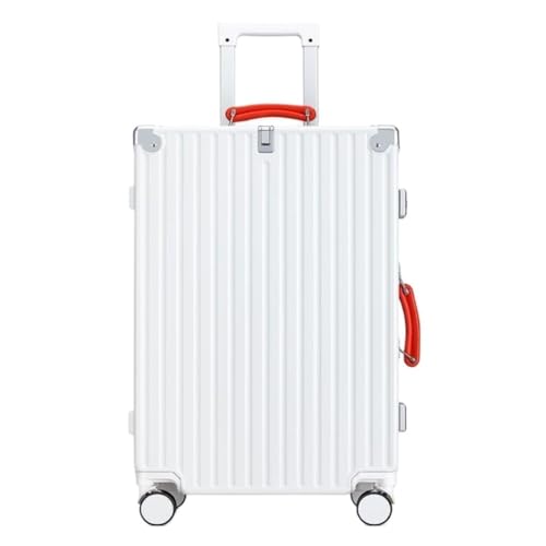 DINGYanK Koffer Retro Trolley Case Universal Rad Aluminium Rahmen Gepäck 20 Zoll Boarding Case Herren Gepäck Damen Suitcase (Color : C, Size : 24in) von DINGYanK