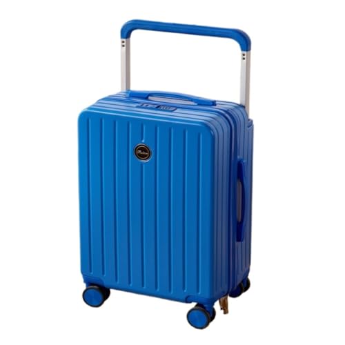 DINGYanL Trolley-Koffer Breites Trolley-Gepäck for Herren und Damen, 20-Zoll-Boarding-Koffer, Neue geräuschlose Universal-Radgepäck-Codebox Reisekoffer (Color : Blue, Size : 26in) von DINGYanL