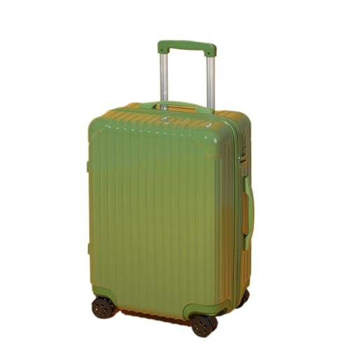 DINGYanL Trolley-Koffer Flacher Passwort-Koffer, 20-Zoll-Boarding-Koffer, Universal-Rollen-Trolley-Koffer, Bonbonfarbener Koffer Reisekoffer (Color : Green, Size : 20in) von DINGYanL