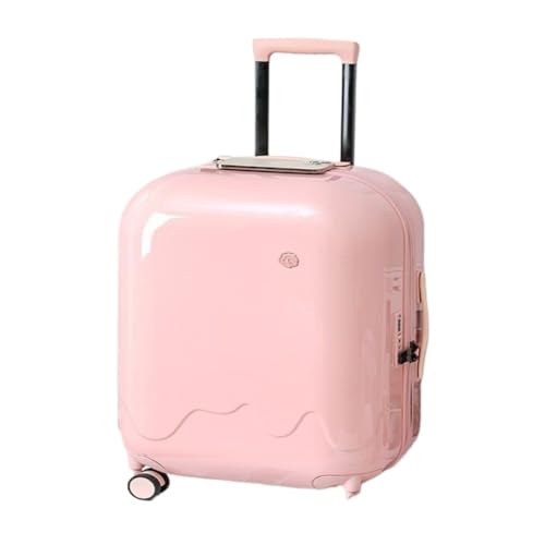 DINGYanL Trolley-Koffer Gepäck Kleiner 20-Zoll-Boarding-Koffer Tragbarer Multifunktionaler Passwort-Koffer Silent Wheel-Koffer Reisekoffer (Color : Pink, Size : 24in) von DINGYanL