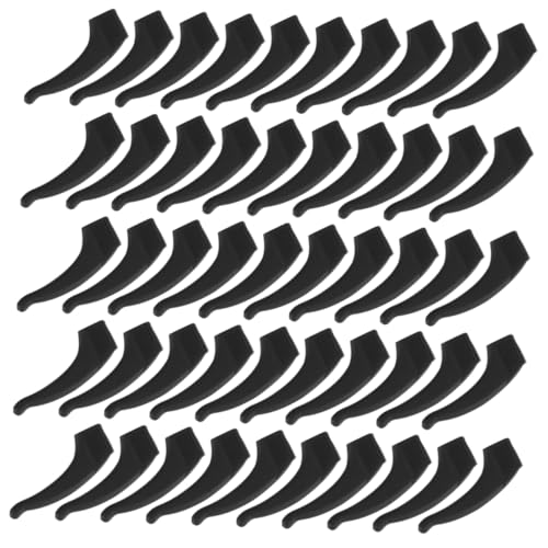 DIYEAH 100 Paare Silikon Brillenbügelenden Rutschfest Ohrhaken Ergonomisch Komfortabel für Sonnenbrillen und Korrekturbrillen Vielseitig Einsetzbar Schwarz von DIYEAH