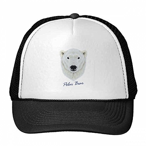 DIYthinker Northern Wilder Eisbär Tier Retromütze Baseballmütze Nylon Mütze justierbare Kappe Erwachsener Weiß von DIYthinker