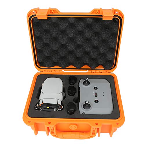 DJFEI Hard Tragetasche für DJI Mini 2, Portable Wasserdicht Hart Handtasche Tragetasche Taschen für DJI Mavic Mini 2 Drone, Fernbedienung und 3 Batterien (Orange) von DJFEI Zubehör für DJI Drone