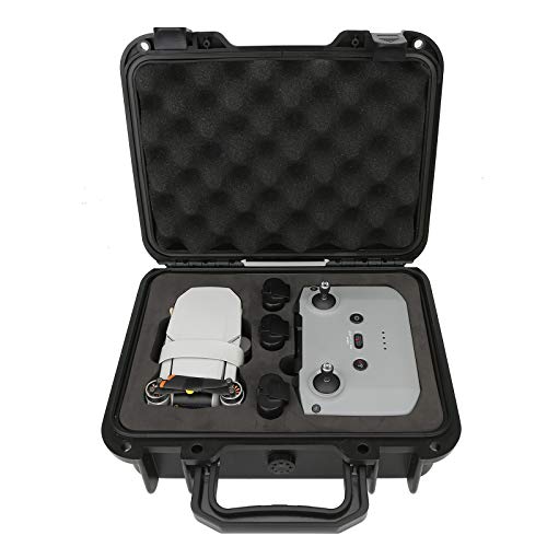 DJFEI Harter Tasche Tragetasche Handtasche für DJI Mini 2, Tragbare Kompakt wasserdichte Koffer für DJI Mavic Mini 2 Drohne und Fernbedienung, 3 Batterien von DJFEI Zubehör für DJI Drone