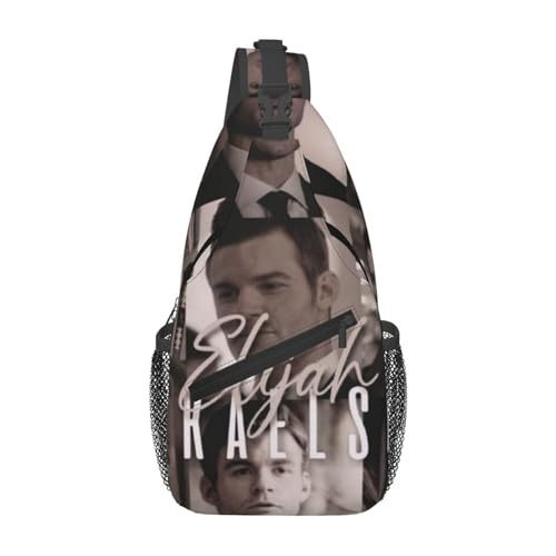 Elijah Chest Sling Bags für Herren und Damen Mikaelson Umhängetasche Rucksäcke Lässige Umhängetasche für Reisen im Freien, Laufen, Radfahren, Camping von DJNGN